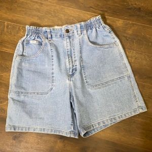 Lee Women's High Waist Light Blue Denim Shorts